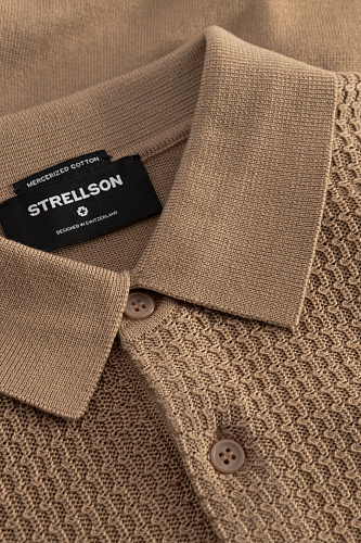 Поло мужское STRELLSON, Бежевое